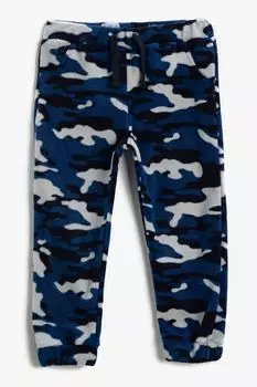 Спортивные брюки из флиса с принтом Koton, черный