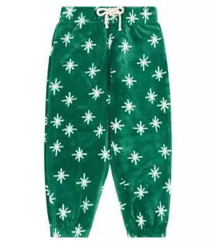 Спортивные брюки из флиса с принтом snow polar Tinycottons, зеленый