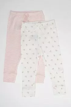 Спортивные брюки из хлопка – 2 пары Gap, белый
