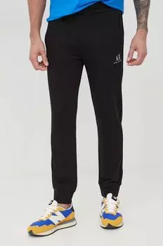 Спортивные брюки из хлопка Armani Exchange, черный