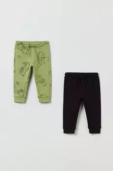 Спортивные брюки из хлопка для мальчиков OVS, зеленый
