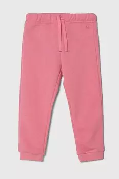 Спортивные брюки из хлопка для мальчиков United Colors of Benetton, розовый