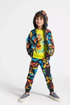 Спортивные брюки из хлопка для мальчиков Coccodrillo, темно-синий