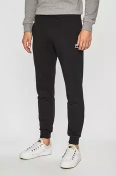 Спортивные брюки из хлопка EA7 Emporio Armani, черный