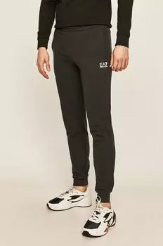 Спортивные брюки из хлопка EA7 Emporio Armani, темно-синий