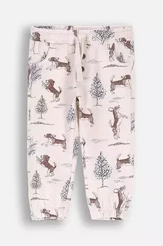 Спортивные брюки из хлопка крокодила для мальчиков и девочек Coccodrillo, бежевый