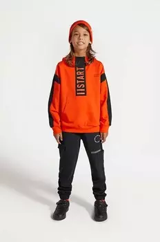 Спортивные брюки из хлопка крокодила для мальчиков и девочек Coccodrillo, черный