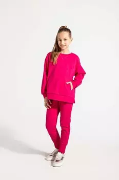 Спортивные брюки из хлопка крокодила для мальчиков и девочек Coccodrillo, розовый