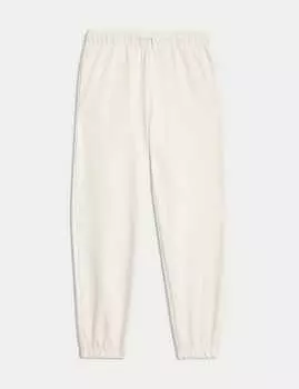 Спортивные брюки из хлопка Marks & Spencer, экрю