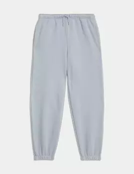 Спортивные брюки из хлопка Marks & Spencer, цвет Light slate