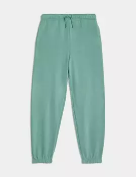 Спортивные брюки из хлопка Marks & Spencer, зеленый