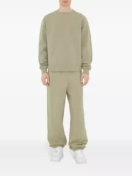 Спортивные брюки из хлопка с аппликацией-логотипом Burberry, бежевый