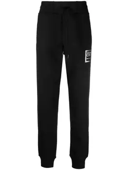 Спортивные брюки из хлопка с логотипом Versace Jeans Couture, черный