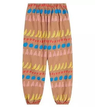 Спортивные брюки из хлопка с принтом Jellymallow, бежевый