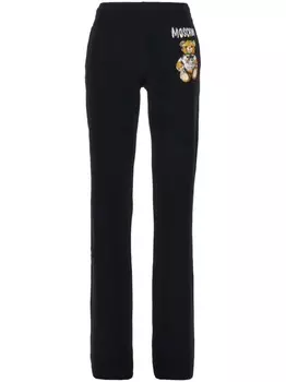 Спортивные брюки из хлопка с принтом «Медвежонок Тедди» Moschino, черный
