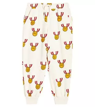 Спортивные брюки из хлопкового джерси medals Mini Rodini, серый