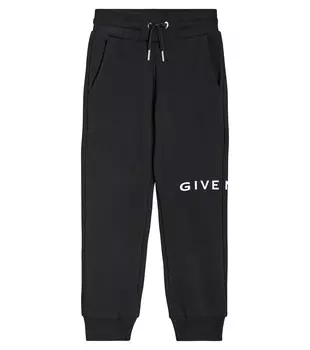 Спортивные брюки из хлопкового джерси с логотипом Givenchy, черный