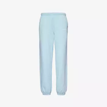 Спортивные брюки из хлопкового джерси с логотипом Serif Sporty & Rich, голубой