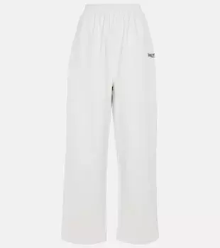 Спортивные брюки из хлопкового джерси с логотипом BALENCIAGA, белый