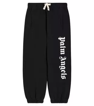 Спортивные брюки из хлопкового джерси с логотипом Palm Angels, зеленый
