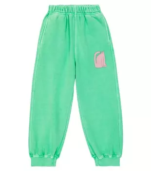 Спортивные брюки из хлопкового джерси с принтом Jellymallow, зеленый