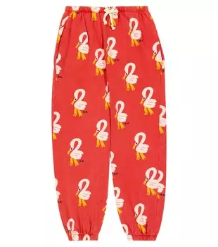 Спортивные брюки из хлопкового джерси с принтом Bobo Choses, красный