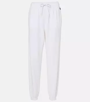 Спортивные брюки из хлопкового флиса с логотипом Polo Ralph Lauren, белый