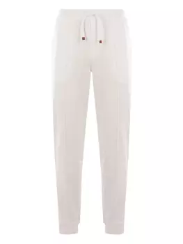 Спортивные брюки из хлопковой смеси Brunello Cucinelli, белый