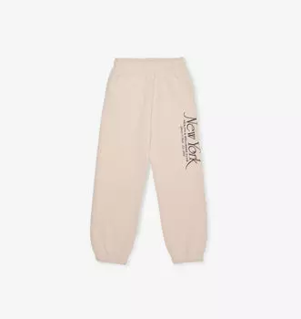 Спортивные брюки из хлопковой смеси с принтом логотипа Ny 94 для детей от 2 до 14 лет Sporty & Rich, бежевый