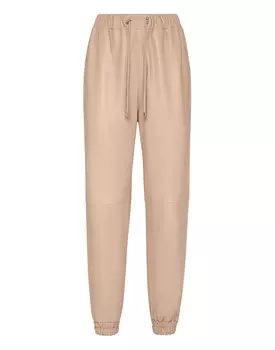 Спортивные брюки из мягкой кожи Philipp Plein, бежевый