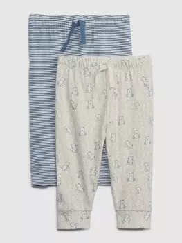 Спортивные брюки из органического хлопка, 2 шт. Gap, синий