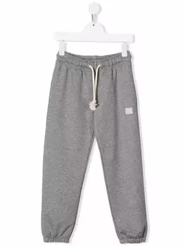 Спортивные брюки из органического хлопка с логотипом Acne Studios Kids, серый