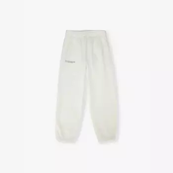 Спортивные брюки из органического хлопкового трикотажа с завязками на поясе и текстовым принтом для детей от 3 до 12 лет Pangaia, белый