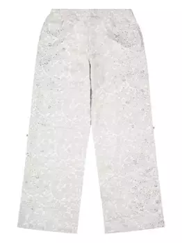Спортивные брюки из парчи с отделкой Cashew Blossom Pearl BIRTH OF ROYAL CHILD, серый