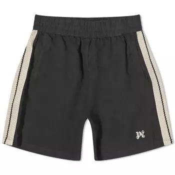 Спортивные брюки из пике с монограммой Palm Angels, черный