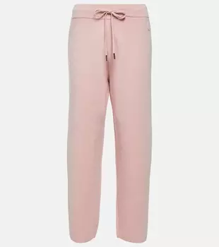 Спортивные брюки из шерсти и кашемира Moncler, розовый