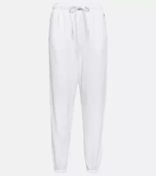 Спортивные брюки из смесового хлопка и флиса POLO RALPH LAUREN, белый