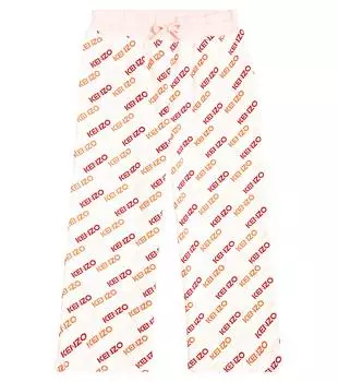 Спортивные брюки из смесового хлопка с логотипом Kenzo, белый