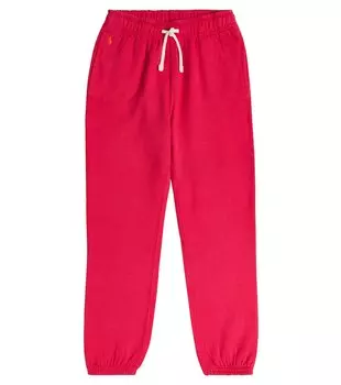 Спортивные брюки из смесового хлопка с логотипом Polo Ralph Lauren, розовый