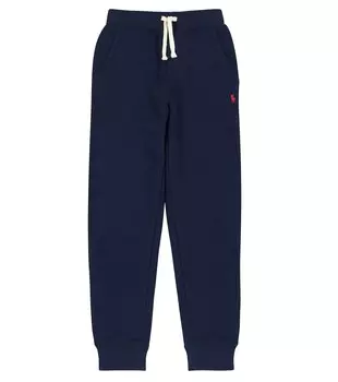 Спортивные брюки из смесового хлопкового джерси Polo Ralph Lauren, синий