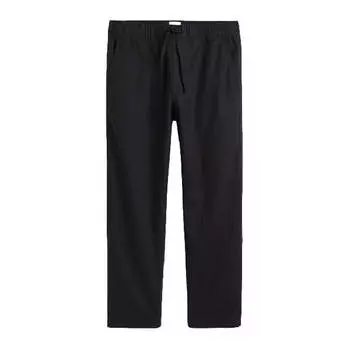Спортивные брюки из смесового льна H&amp;M Relaxed Fit, черный