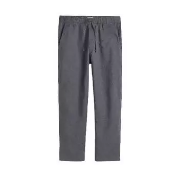 Спортивные брюки из смесового льна H&amp;M Relaxed Fit, темно-серый