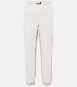 Спортивные брюки из смесовой шерсти Brunello Cucinelli, белый