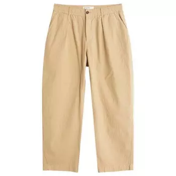 Спортивные брюки из жатого хлопка со складками Universal Works, желтый