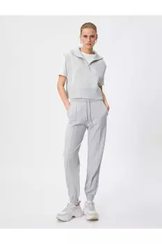 Спортивные брюки Jogger с эластичной резинкой на талии и карманами Koton, серый