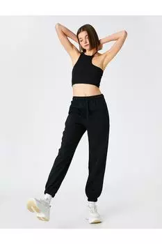 Спортивные брюки Jogger с эластичным карманом на талии Koton, черный