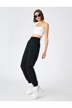 Спортивные брюки Jogger с эластичным карманом на талии Koton, черный