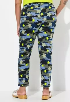 Спортивные брюки JOGGING CAMOUFLAGE WITH DECORATIVE SEAMS ELASTIC WAIST Angel of Style, зеленый