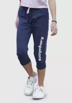 Спортивные брюки KangaROOS "3/4" с логотипом, цвет морской волны