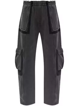 Спортивные брюки-карго Alexander Wang из хлопка, черный